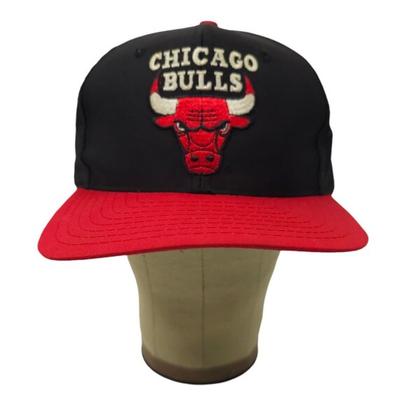 AJD Chicago Bulls Baseball Cap Hat NBA Snapback Vintage 90s Embroidered Logo - Picture 10 of 14